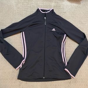 Adidas athletic jacket, size small, grey